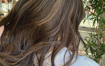 太めのハイライトカラー